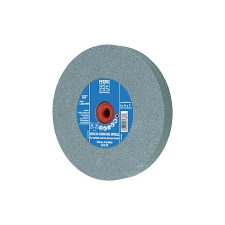 Pferd 61786 6in x 3/4in Vitrified Bench Wheel 1in A.H., Silicon Carbide, 80 Grit 61786-PFERD